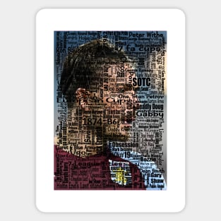 aston villa football club word history aston villa print jack grealish avfc utv vtid wall decor Sticker